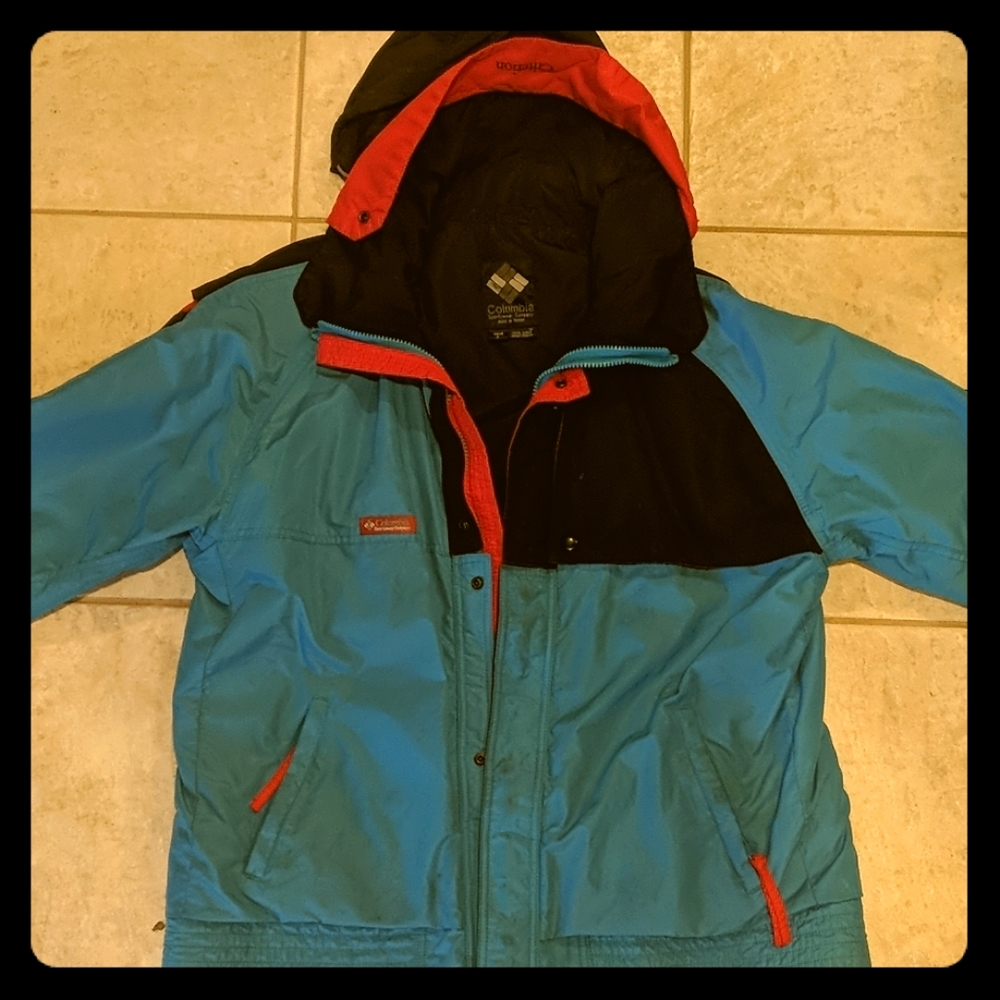 VINTAGE Columbia 90's Ski Jacket Retro Colors